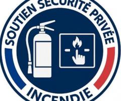 🔥 Autocollant "Soutien Sécurité Privée – Incendie" 🇫🇷