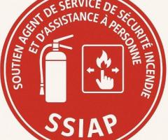 Autocollant “Soutien Agent SSIAP” – Sécurité Incendie et Assistance à Personne – Format 6 cm